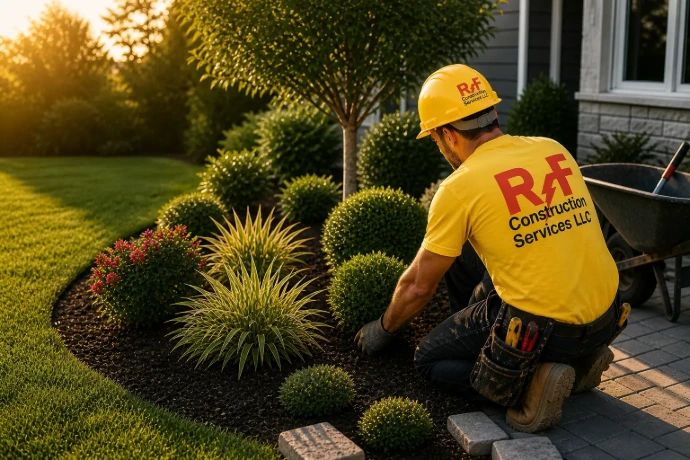 RF wroker doing Landscaping work